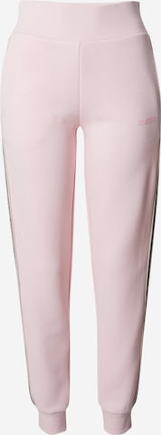 GUESS Tapered Παντελόνι φόρμας 'BRITNEY' σε ροζ: μπροστά