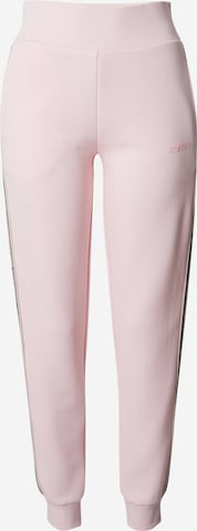 GUESS - Tapered Calças de desporto 'BRITNEY' em rosa: frente