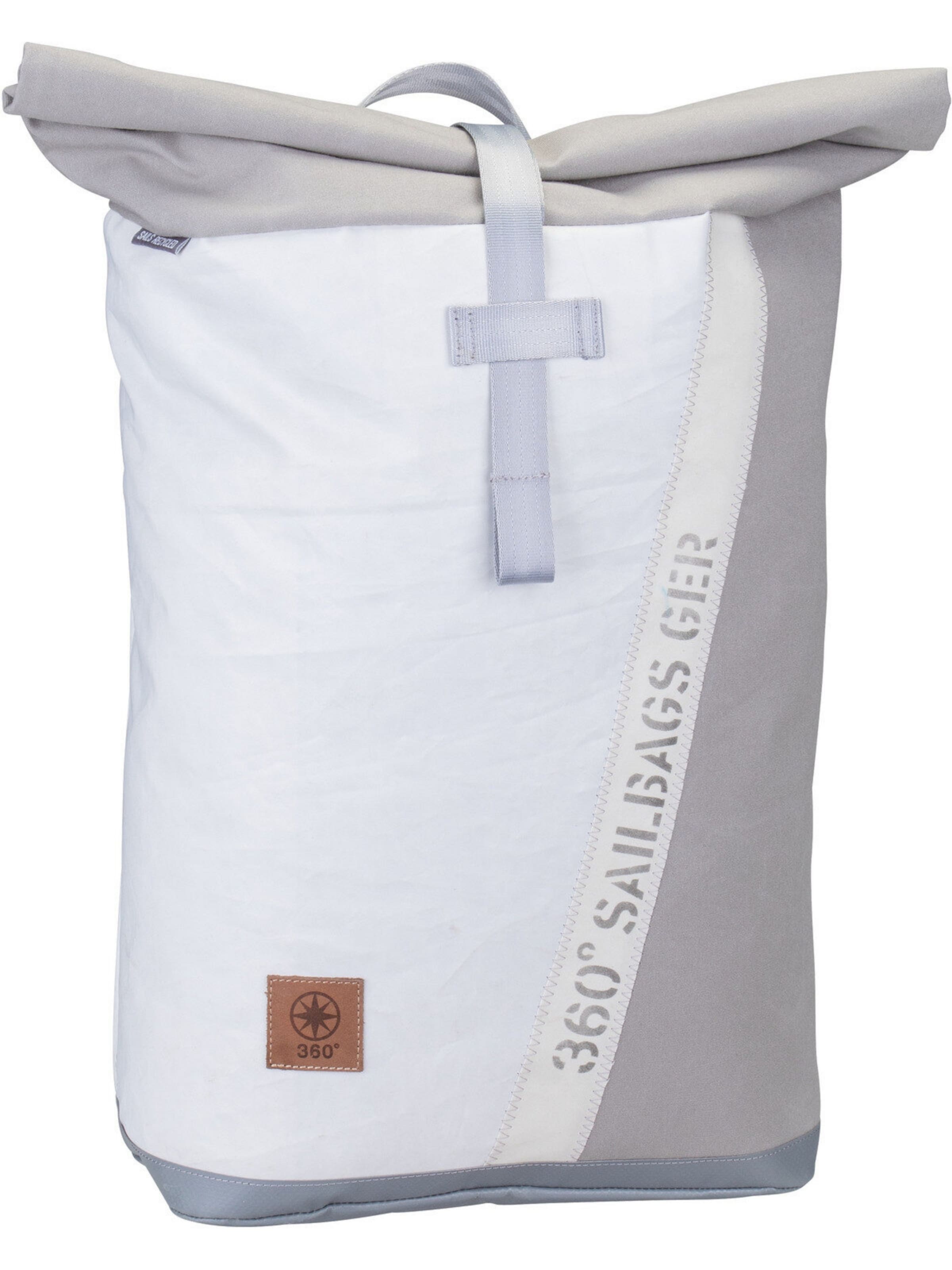 360 Grad Rucksack 'Tide' in Weiß: Vorderseite