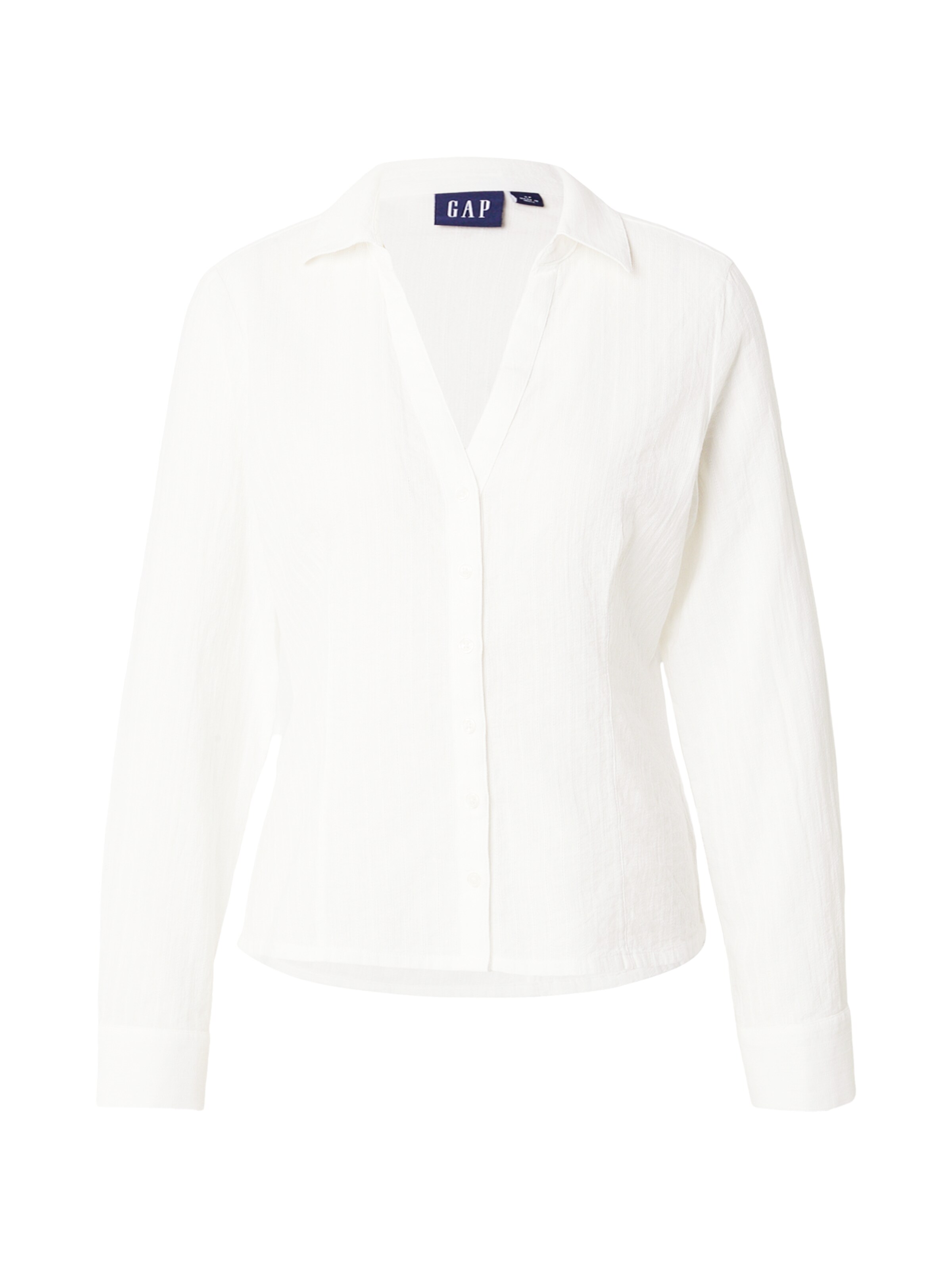 GAP Bluza 'DOBBY' | bela barva: sprednja stran