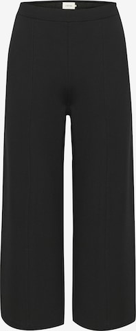 Cream Regular Pants 'Saila' in Black: front