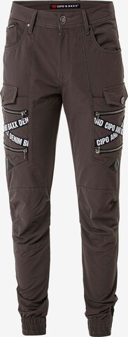 CIPO & BAXX Cargo Pants in Brown: front