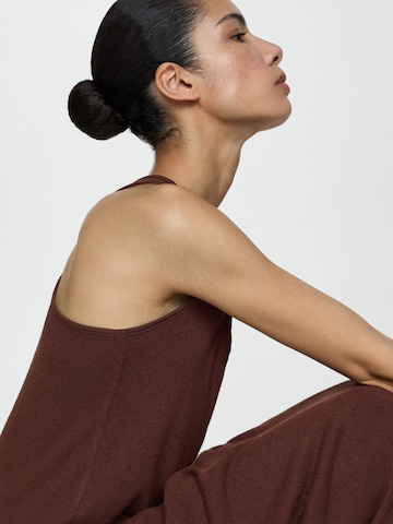 MANGO Knit dress 'MINT' in Brown