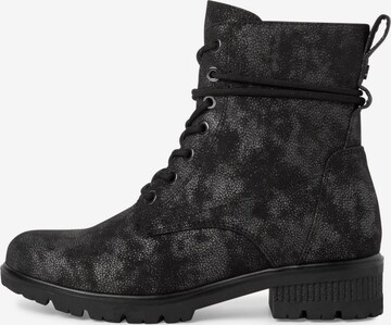 TAMARIS Lace-Up Ankle Boots in Black