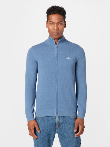 GANT - Regular Fit Casaco de malha em azul: frente