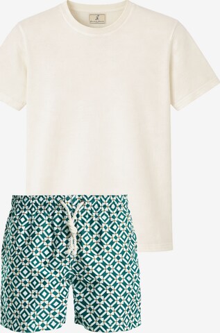 Gassa d'Amante Badeshorts & T-Shirt 'Taormina' in Grün: Vorderseite