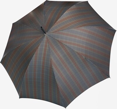 Doppler Manufaktur Regenschirm in blau / rostbraun / grau, Produktansicht