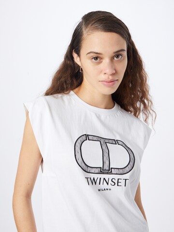 Tricou de la Twinset pe alb