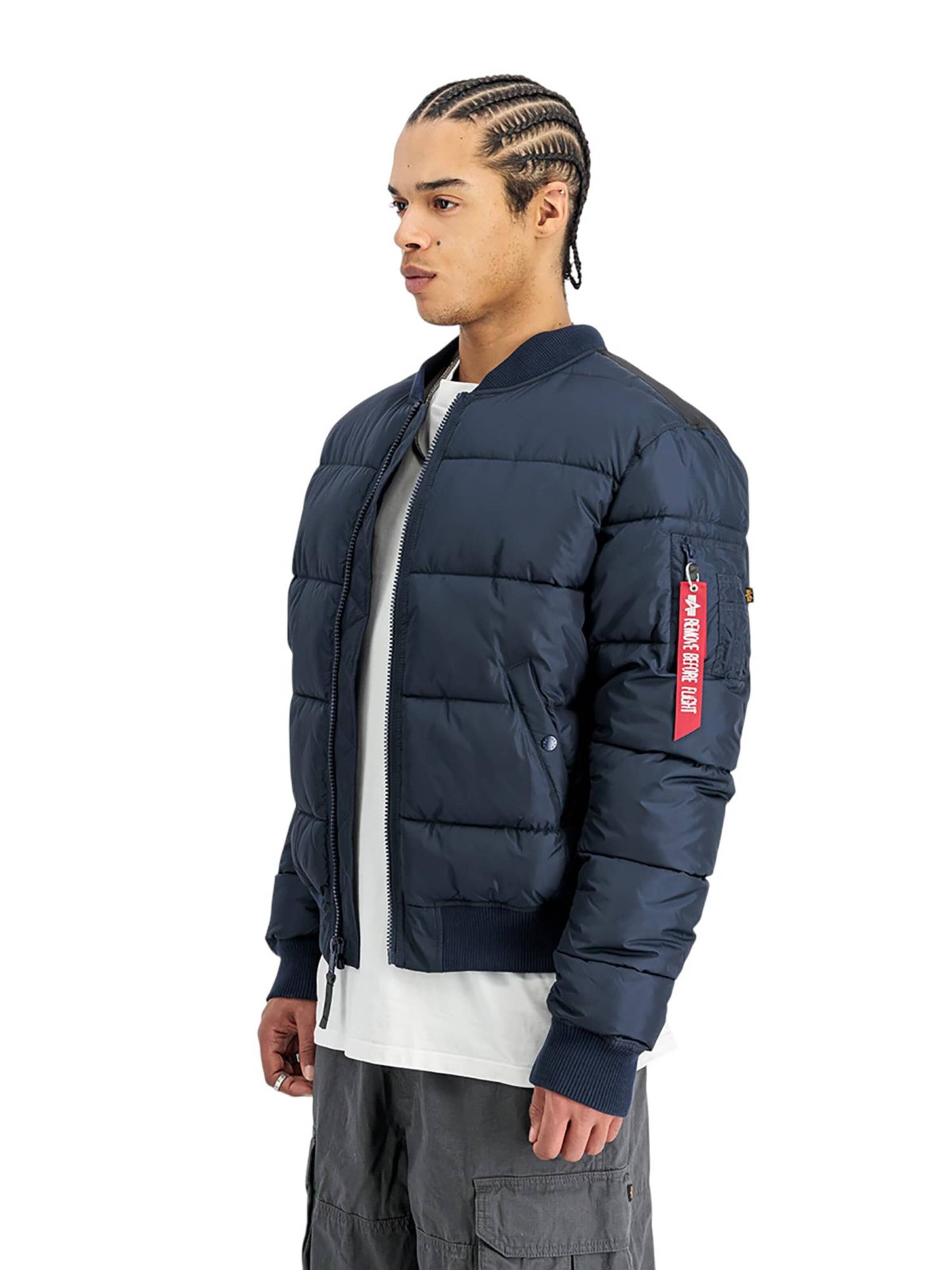 ALPHA INDUSTRIES Zimní bunda 'MA-1' – modrá