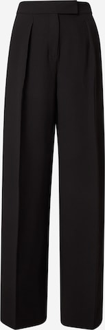 juoda PATRIZIA PEPE Plačios klešnės Klostuotos kelnės: priekis