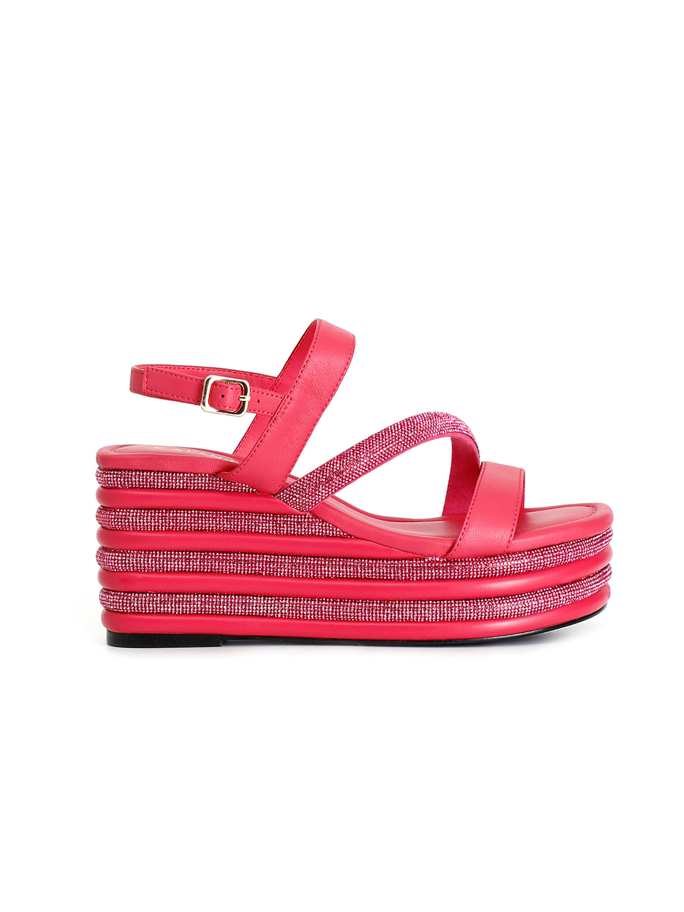 CAFè NOIR Sandalen in fuchsia, Produktansicht