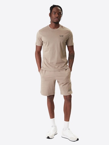 EA7 Emporio Armani Shirt 'T-shirt EA7 da Uomo - nero 8NPT250208 NEROORO' in Beige