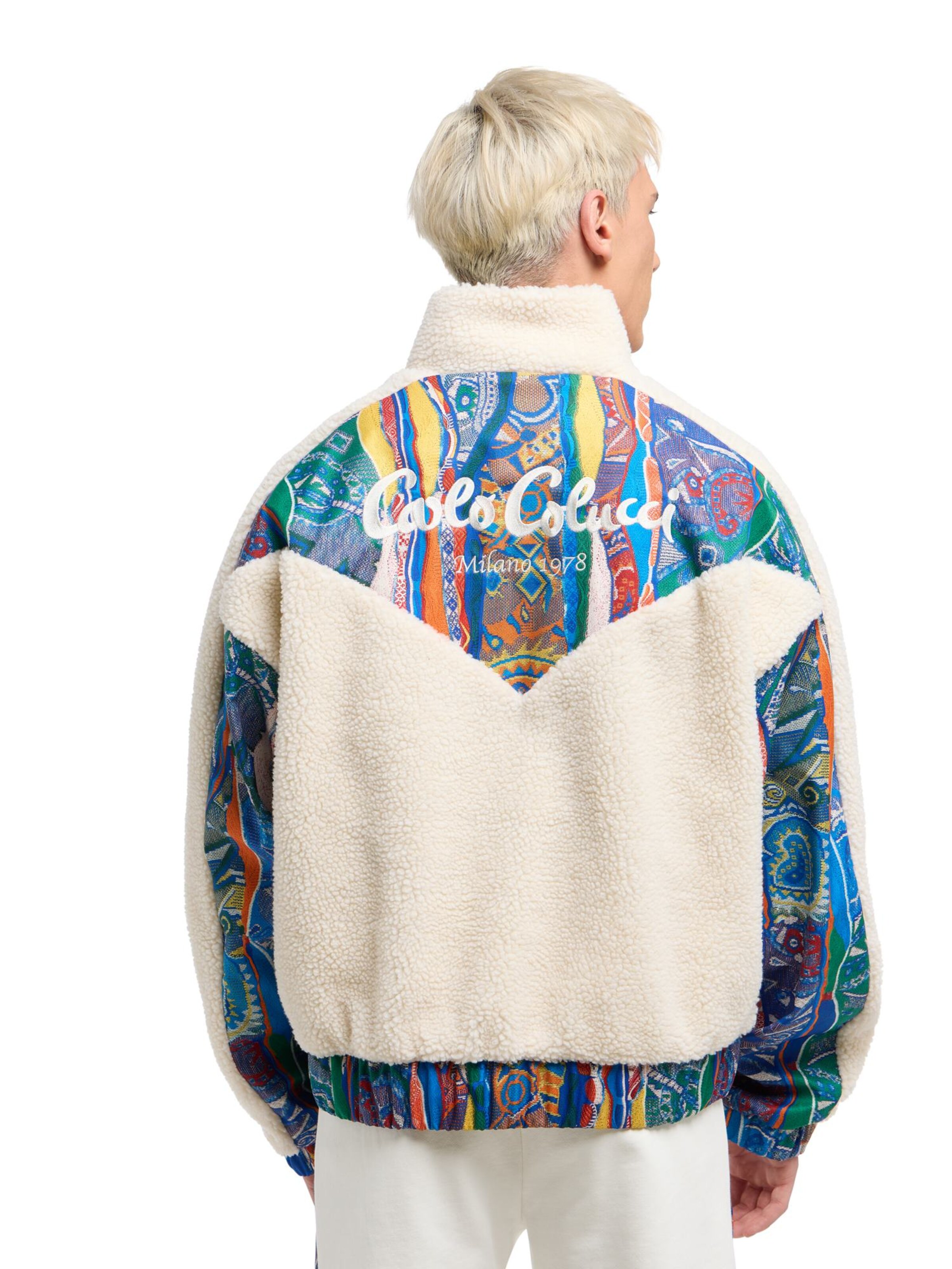 Carlo Colucci Fleece jacket 'Ezechiele' in White