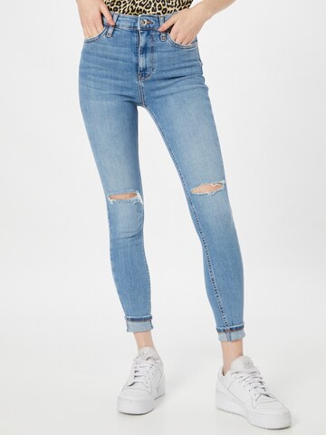 Skinny Jean River Island en bleu : devant