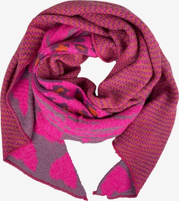 Écharpe 'Leopard' Kumixi en rose : devant