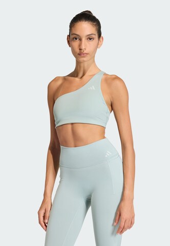 ADIDAS PERFORMANCE Bustier Sport bh 'Optime' in Groen: voorkant