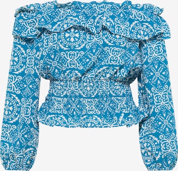 IZIA Blouse in Blauw: voorkant