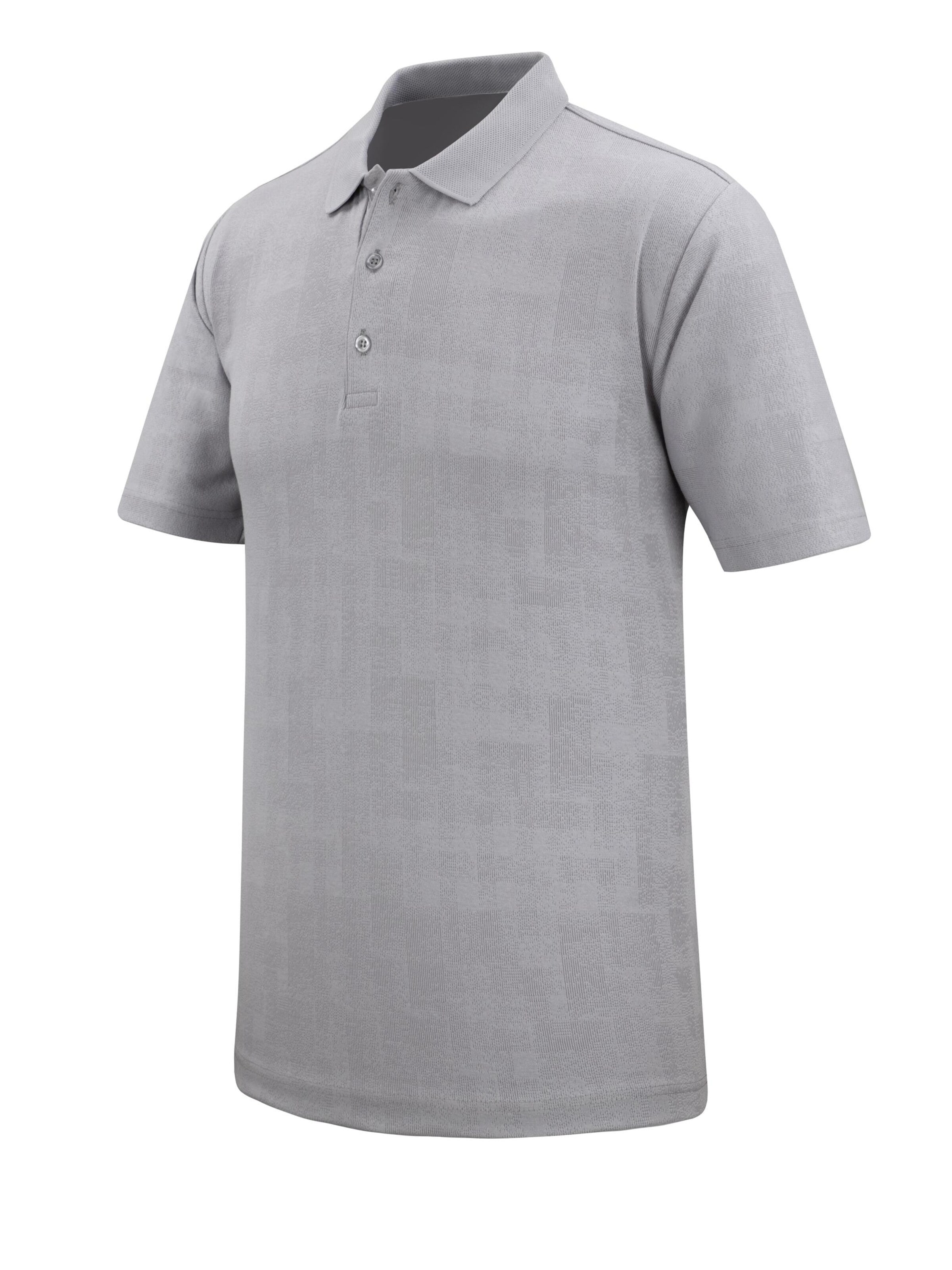 Cizgi Triko Shirt‌‌‌‌ in Grau