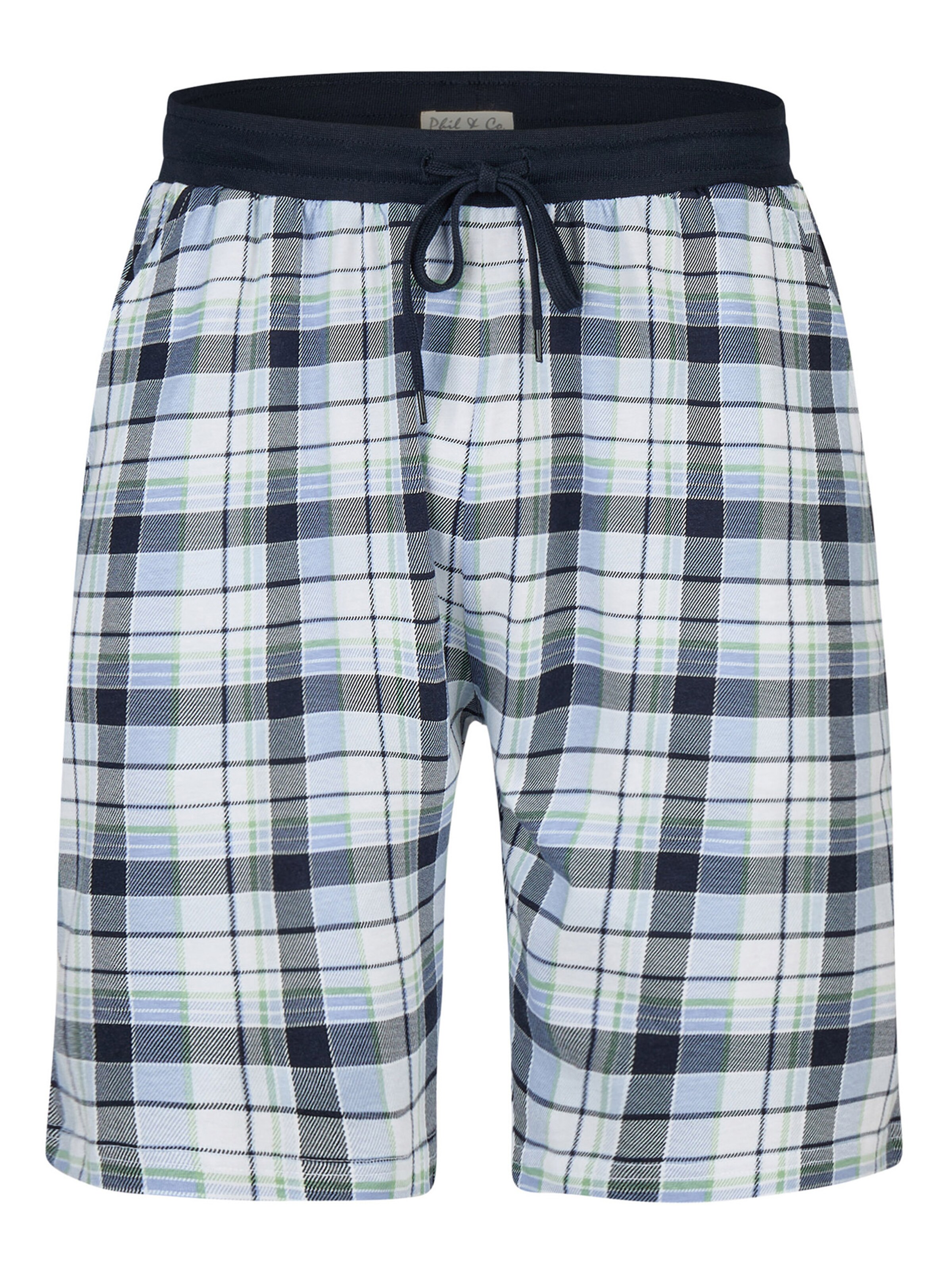 Phil & Co. Berlin Pyjamashorts ' Classics ' in Blau