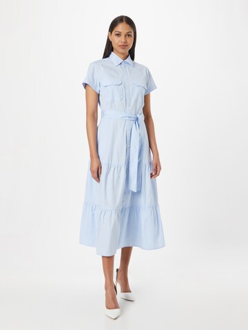 Polo Ralph Lauren - Vestido camisero en azul: frente