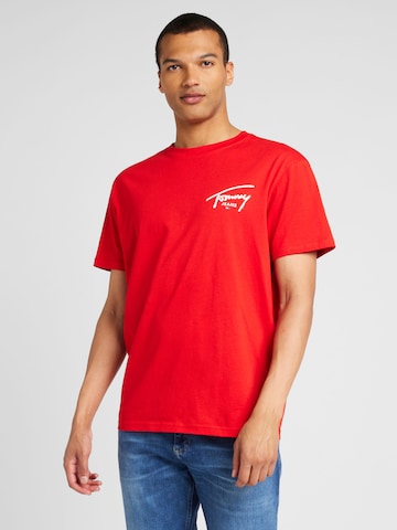 Tommy Jeans Μπλουζάκι σε κόκκινο: μπροστά