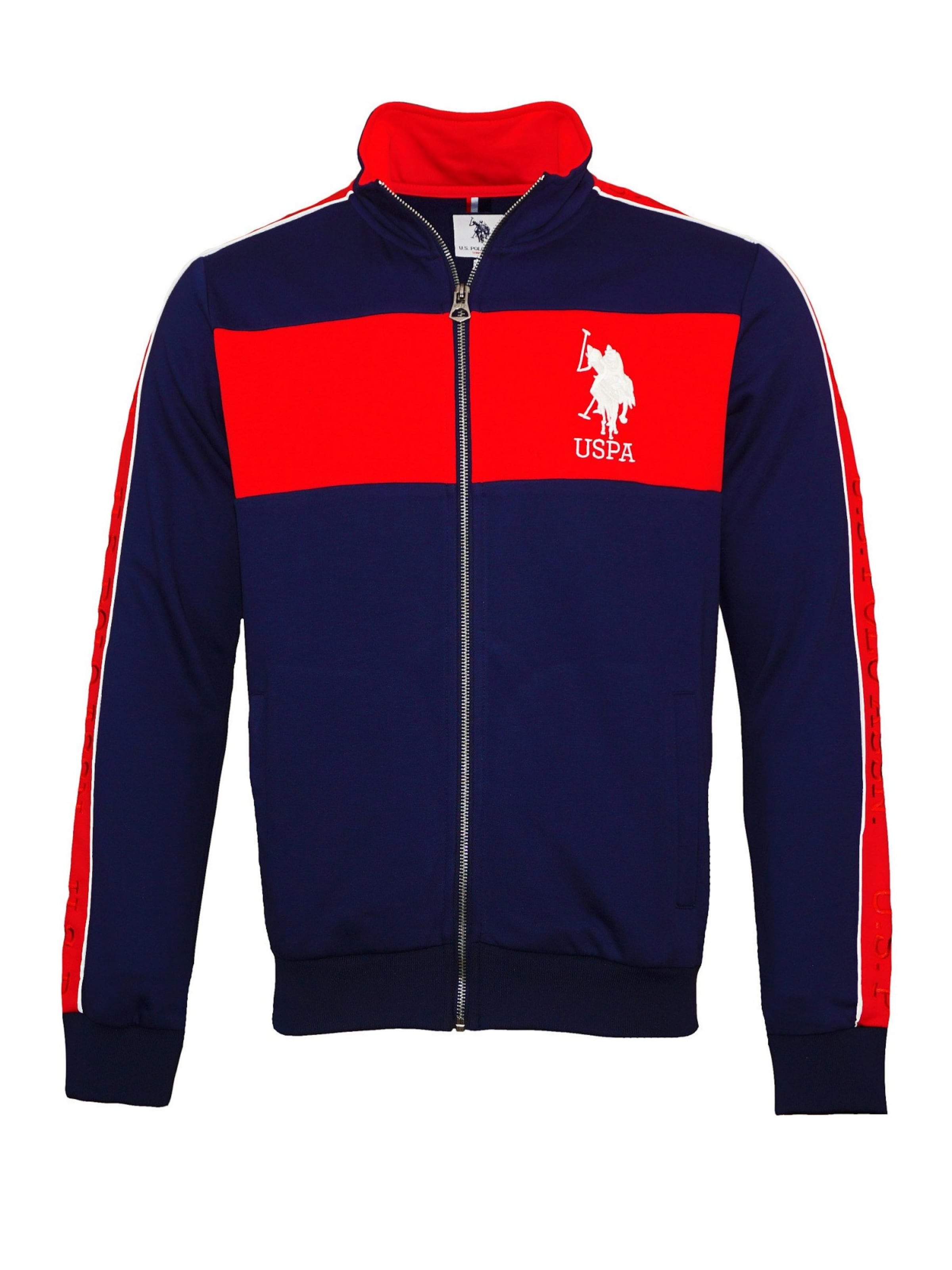 U.S. POLO ASSN. Sweatjacke 'Nels' in Blau: Vorderseite