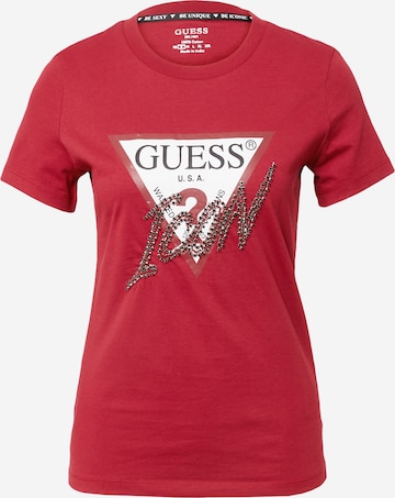 Tricou de la GUESS pe roșu: față