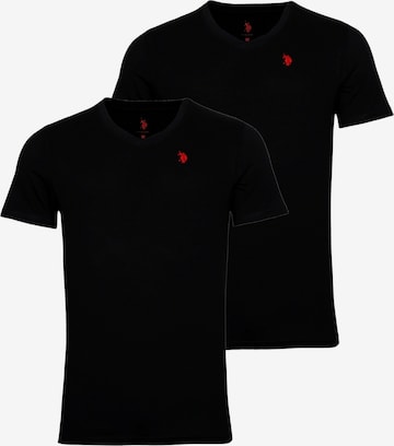 U.S. POLO ASSN. T-Shirt in Schwarz: Vorderseite