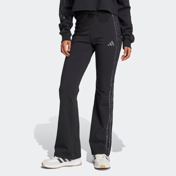 ADIDAS SPORTSWEAR Na zvonec Športne hlače 'Essentials' | črna barva: sprednja stran