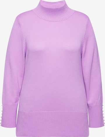Pull-over Ulla Popken en violet : devant