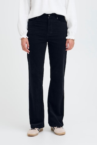 évasé Pantalon Pulz en bleu : devant