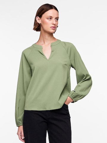 PIECES Bluzka 'DREW' w kolorze zielony: przód