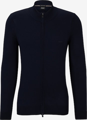 BOSS Black Knit Cardigan 'Balonso' in Blue: front