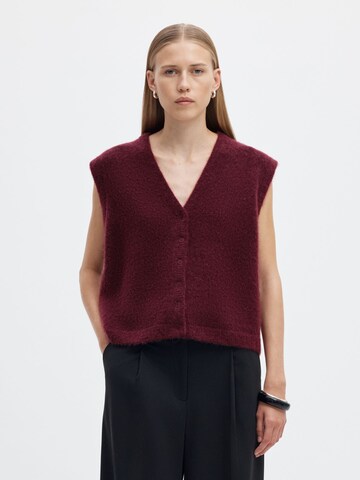SELECTED - Chaleco de punto en rojo: frente