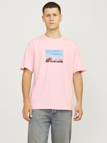 T-Shirt JACK & JONES en rose : devant