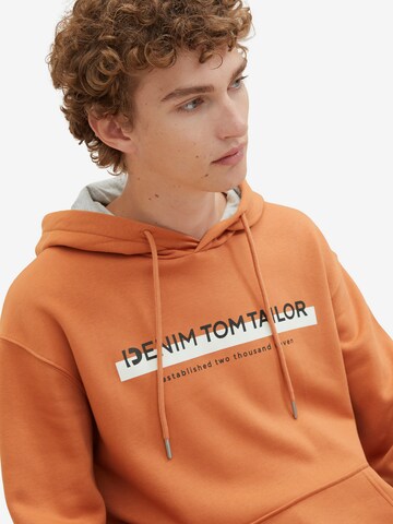 TOM TAILOR DENIM - Sweatshirt em castanho