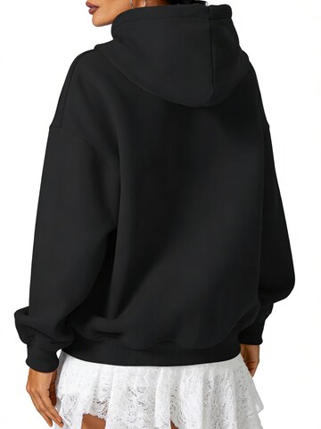 GORHEY - Sudadera 'Women's Casual Fleece Hoodie with Cat Graphic Print & Large Pockets' en negro
