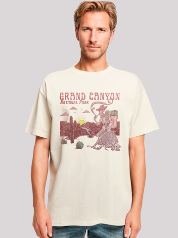 T-Shirt 'US National Parks Grand Canyon Sunrise' F4NT4STIC en beige : devant