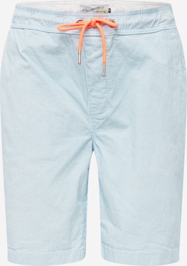 Pantaloni eleganți Petrol Industries pe albastru deschis / alb, Vizualizare produs