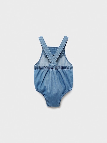 MANGO KIDSregular Hlače s tregerima - plava boja