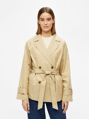 Manteau mi-saison OBJECT en beige : devant