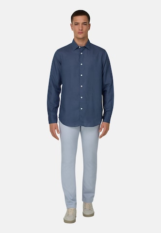 Boggi Milano Regular Fit Hemd in Blau