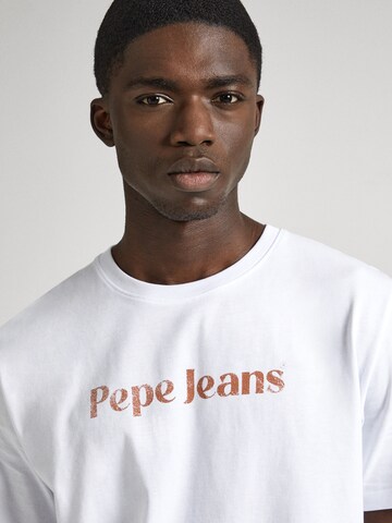 Pepe Jeans Μπλουζάκι 'CLIFTON' σε λευκό