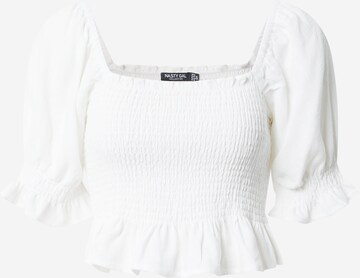 Camicia da donna di Nasty Gal in bianco: frontale