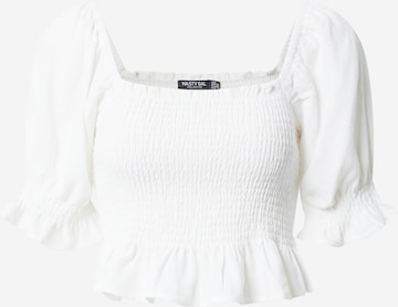 Chemisier Nasty Gal en blanc : devant