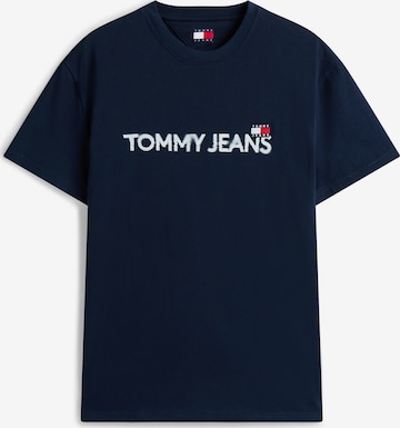 Tommy Jeans Тениска в синьо: отпред