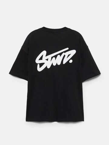 Pull&Bear T-Shirt 'STWD' in Schwarz