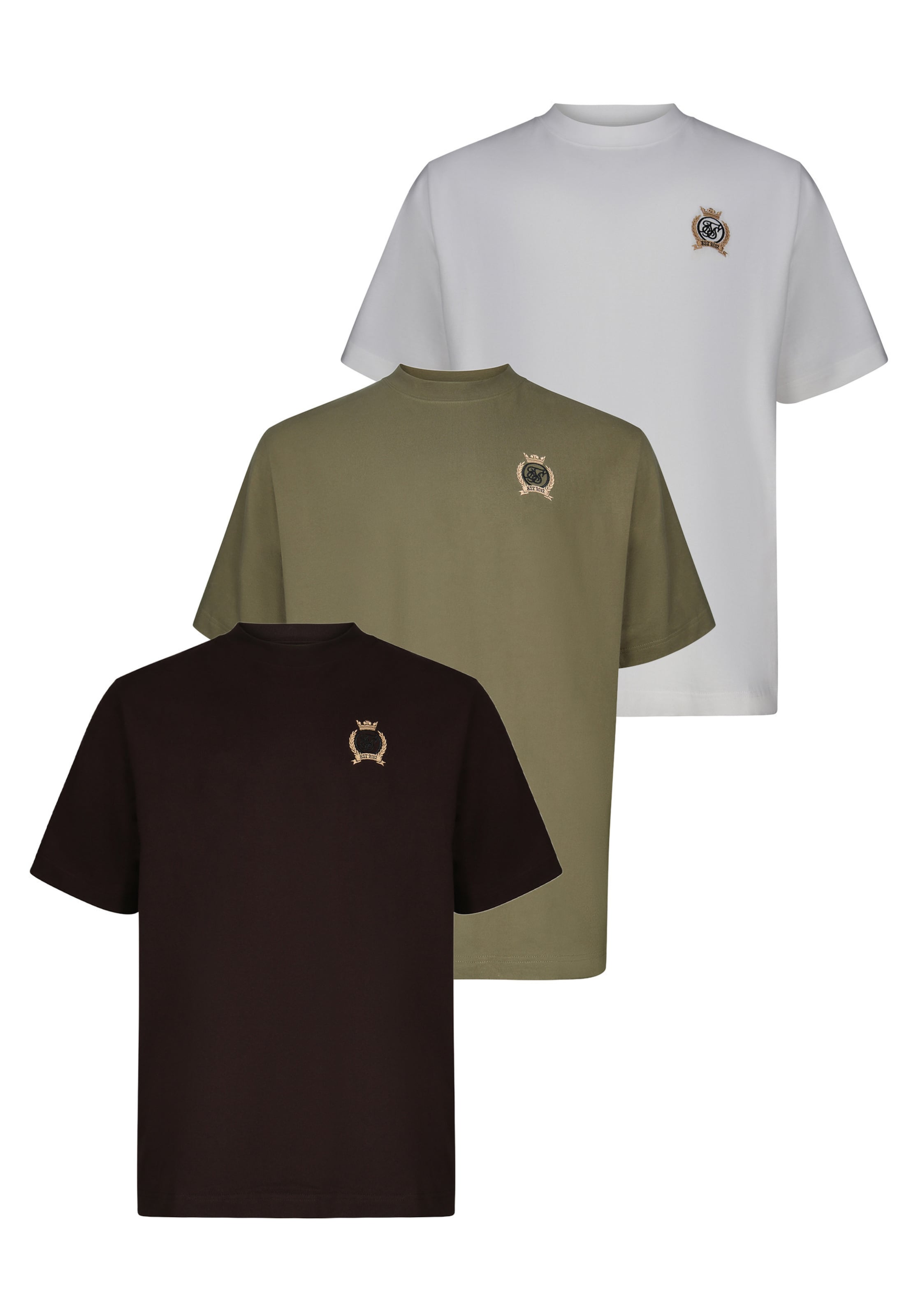 SikSilk Koszulka w kolorze biały: przód