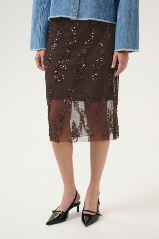 Jupe 'KBUdele' KAREN BY SIMONSEN en marron : devant