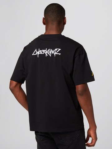 About You x Cyberkongz Shirt 'Nick' in Zwart: voorkant